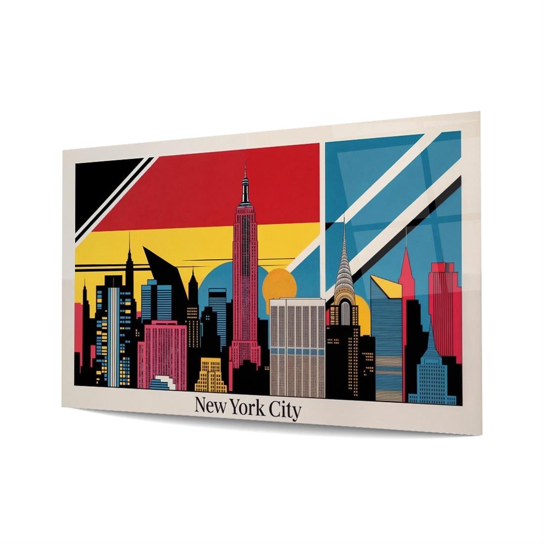 New York City Yatay Cam Tablo