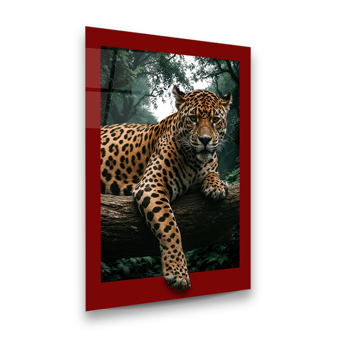 Ormandaki Jaguar Dikey Cam Tablo