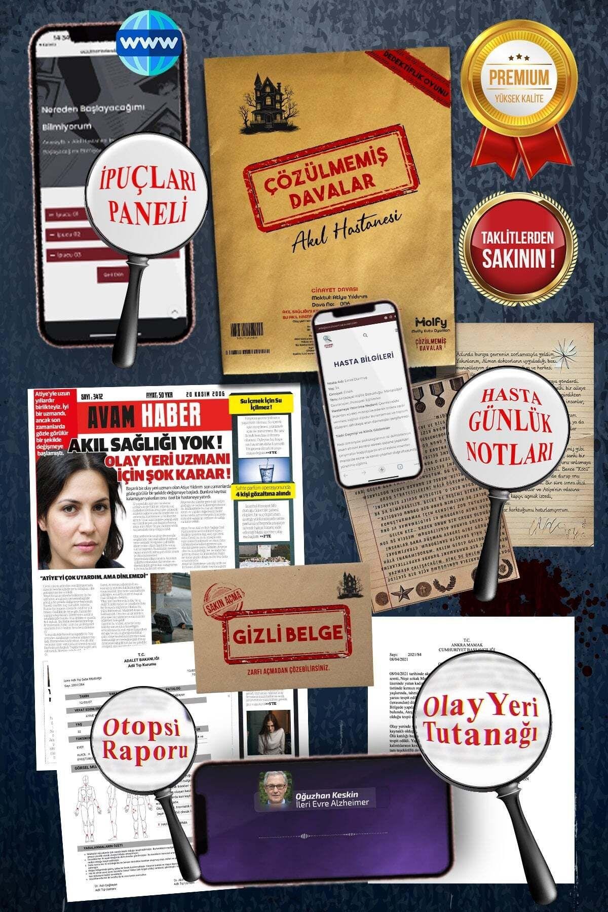 Akıl Hastanesi Dedektiflik Oyunu, Cinayet Çözme ve Katili Bulma Oyunu, Suçluyu Bulma- Dedektif Oyunu