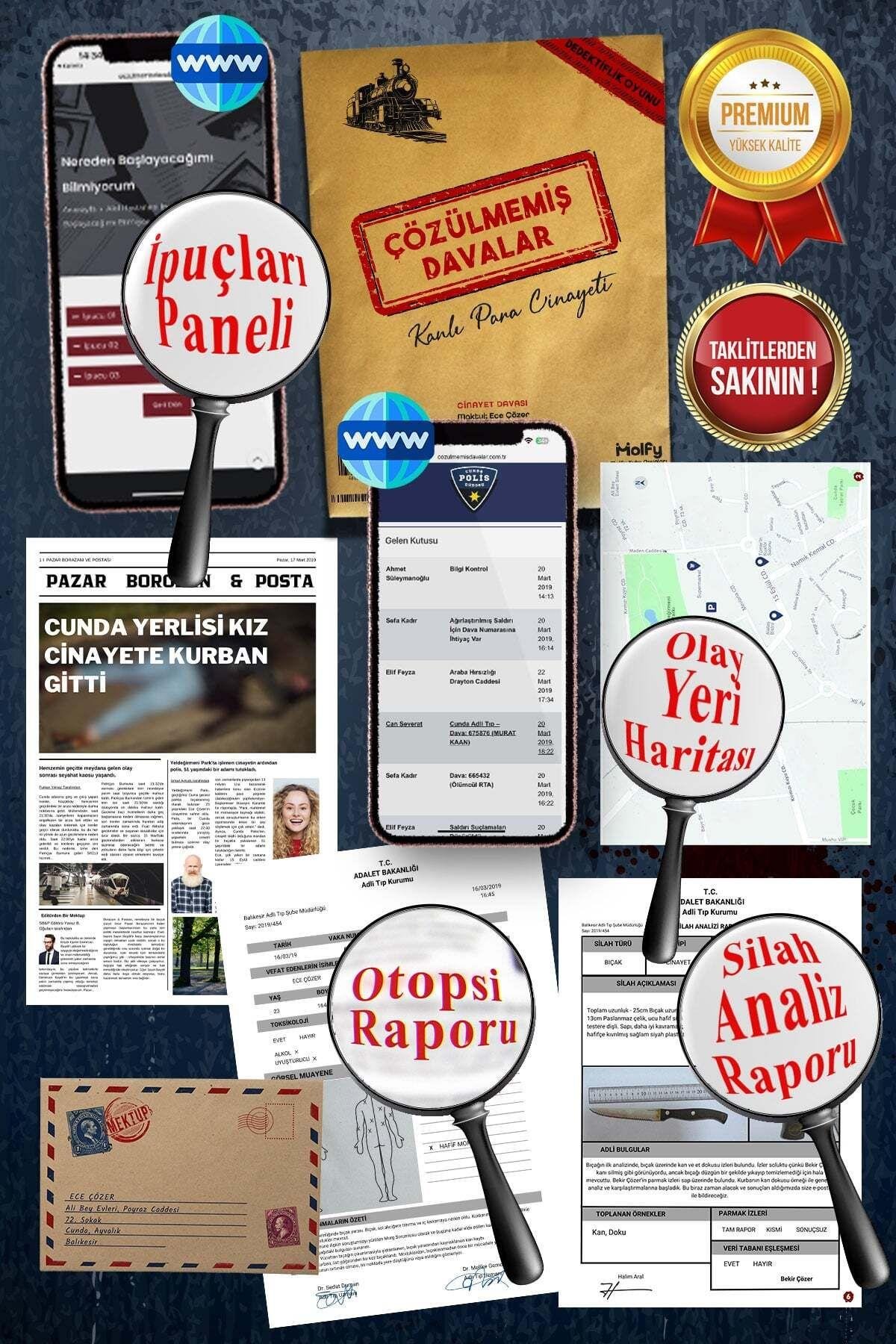 Dedektif Oyunu Kanlı Para Cinayet Çözme Oyunu Dedektiflik Kutu Oyunu Katil Kim Dava Çözme Oyunu