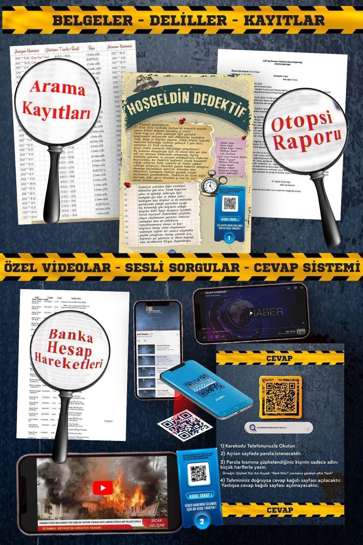 Dedektif Oyunu Mahzen Cinayet Dedektiflik Oyunu Katil Kim Dava Çözme Oyunu Dedektif Oyunu Kutu Oyunu