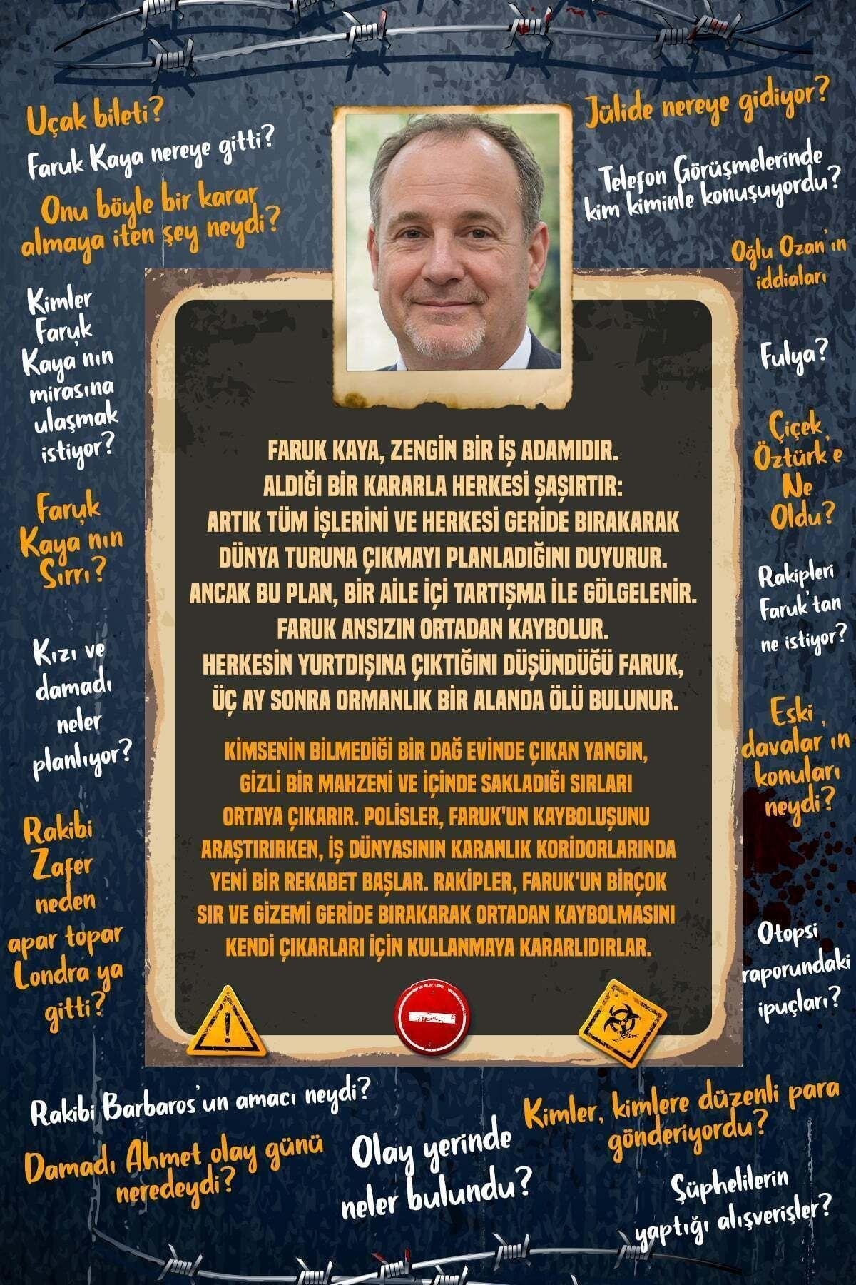 Dedektif Oyunu Mahzen Cinayet Dedektiflik Oyunu Katil Kim Dava Çözme Oyunu Dedektif Oyunu Kutu Oyunu