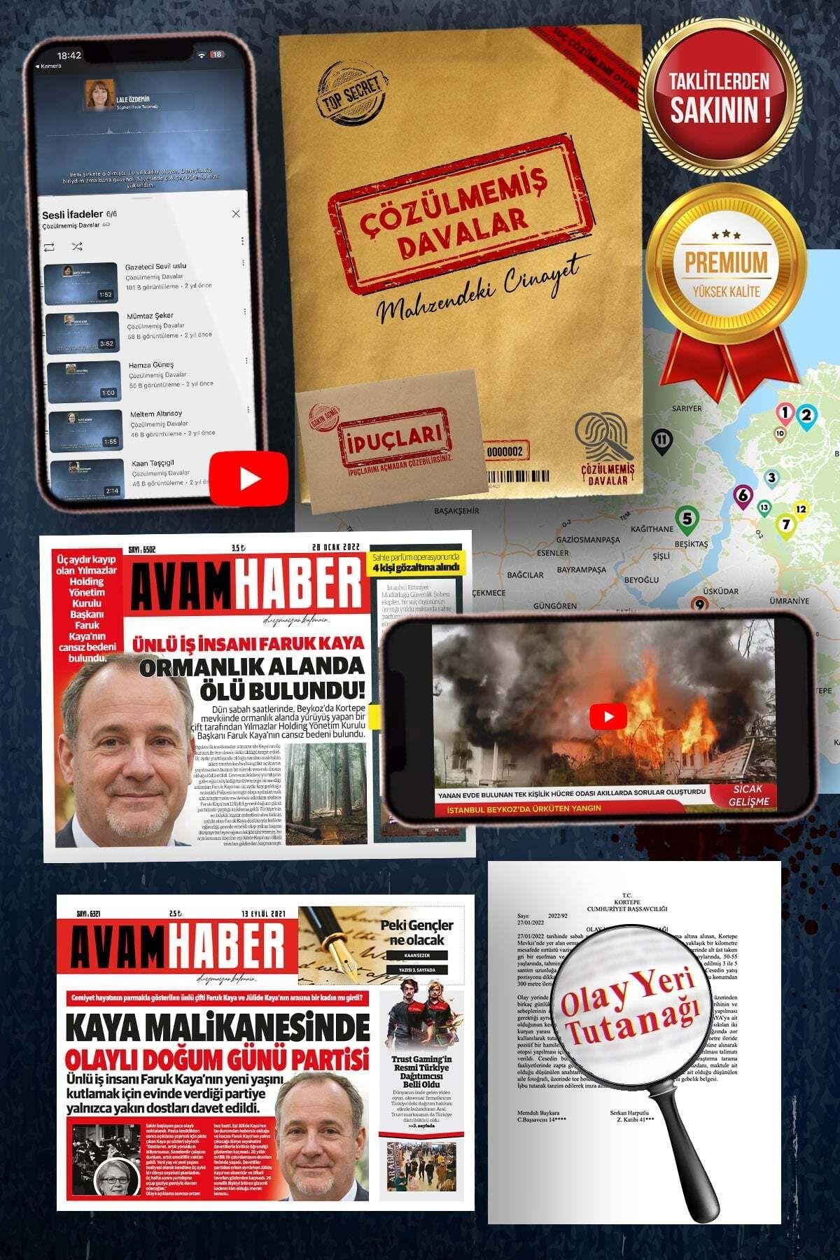 Dedektif Oyunu Mahzen Cinayet Dedektiflik Oyunu Katil Kim Dava Çözme Oyunu Dedektif Oyunu Kutu Oyunu