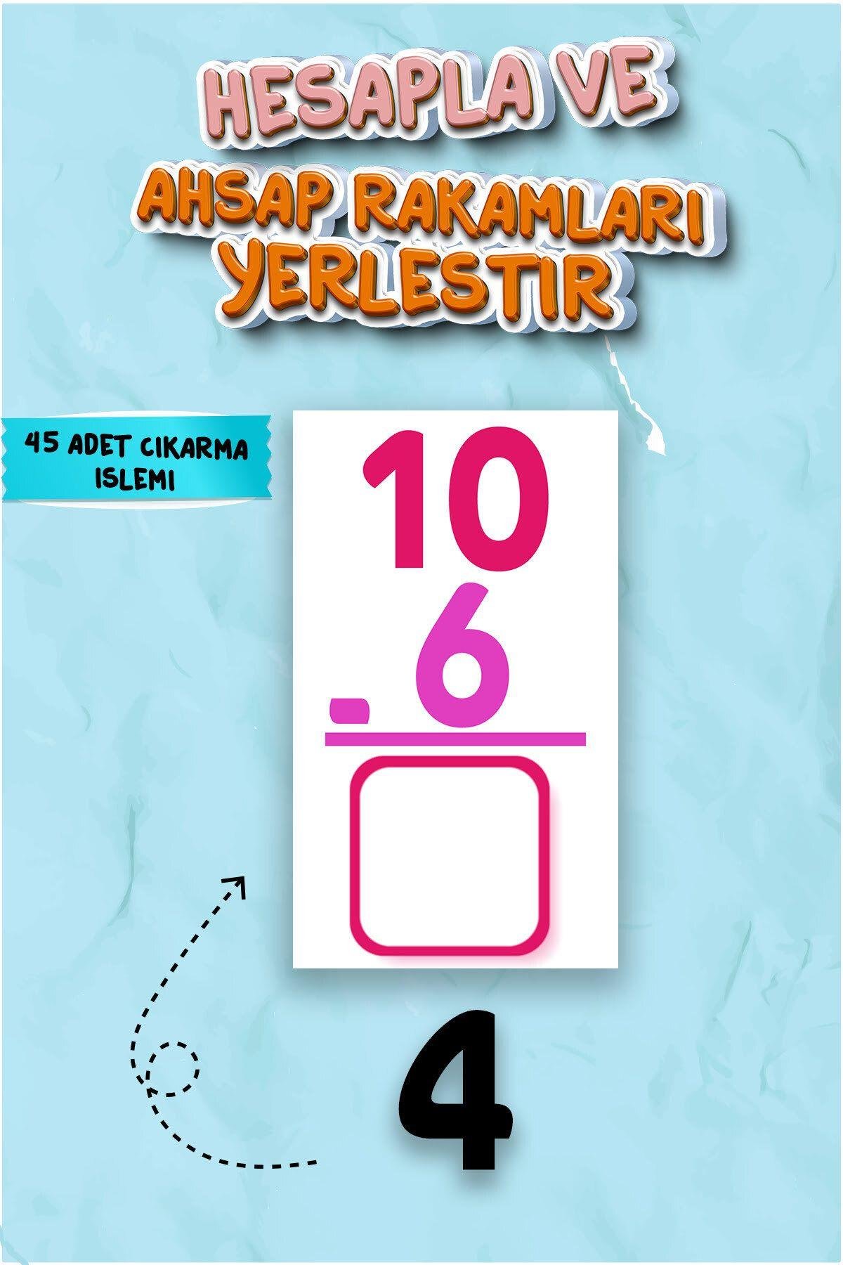 Gör ve Hesapla Montessori Matematik Toplama ve Çıkarma Kreş Ana 1.sınıf Eğitici Zeka Kutusu Oyunu