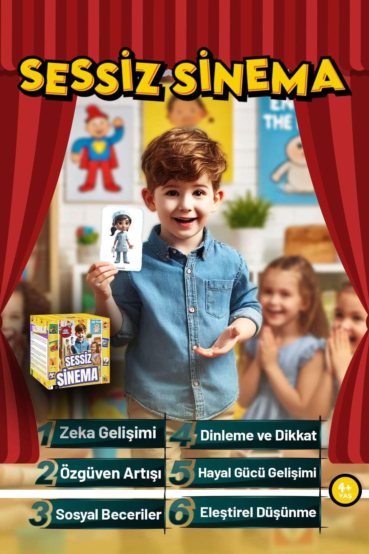 Sessiz Sinema Çocuk Aile Kutu Oyunu Akıl Ve Zeka Duyusal Eğitici Eğlenceli Grup Oyunu Çocuk Oyuncak