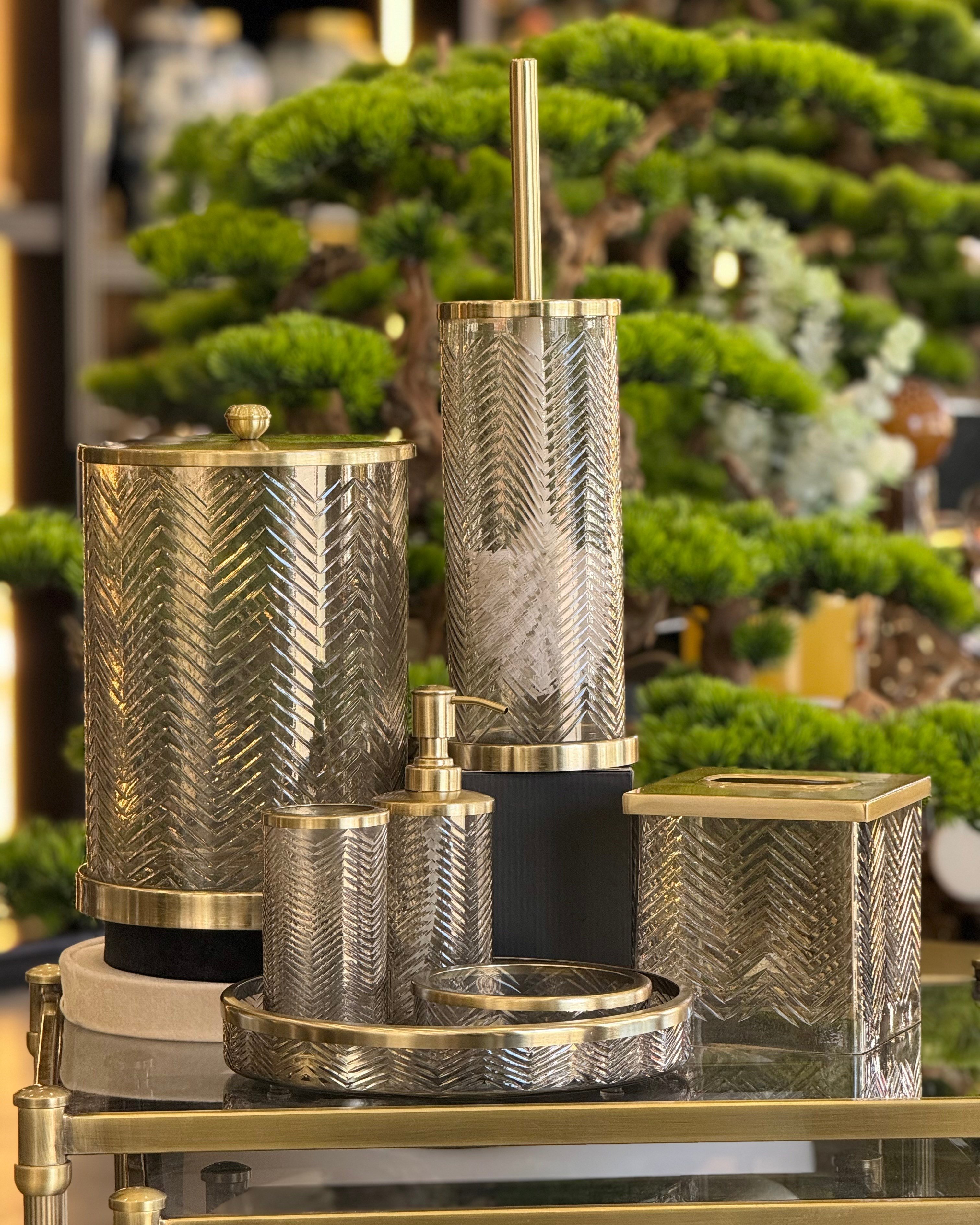 7 Parça Gold Banyo Seti