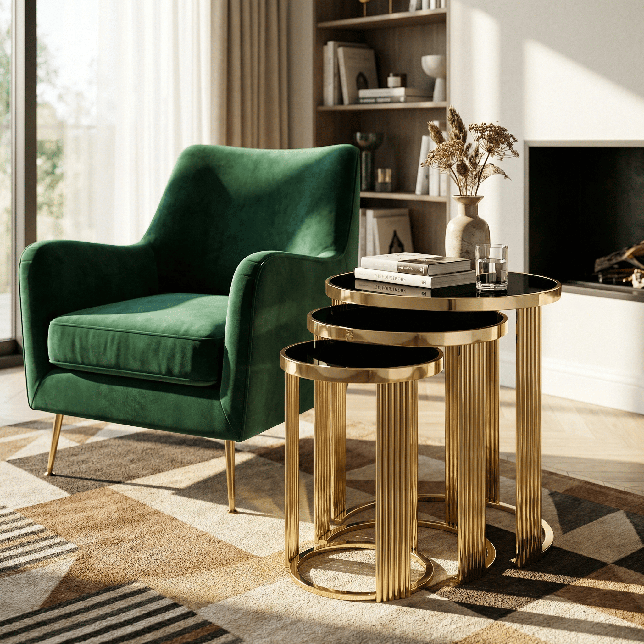 Arte Gold Zigon Sehpa Seti