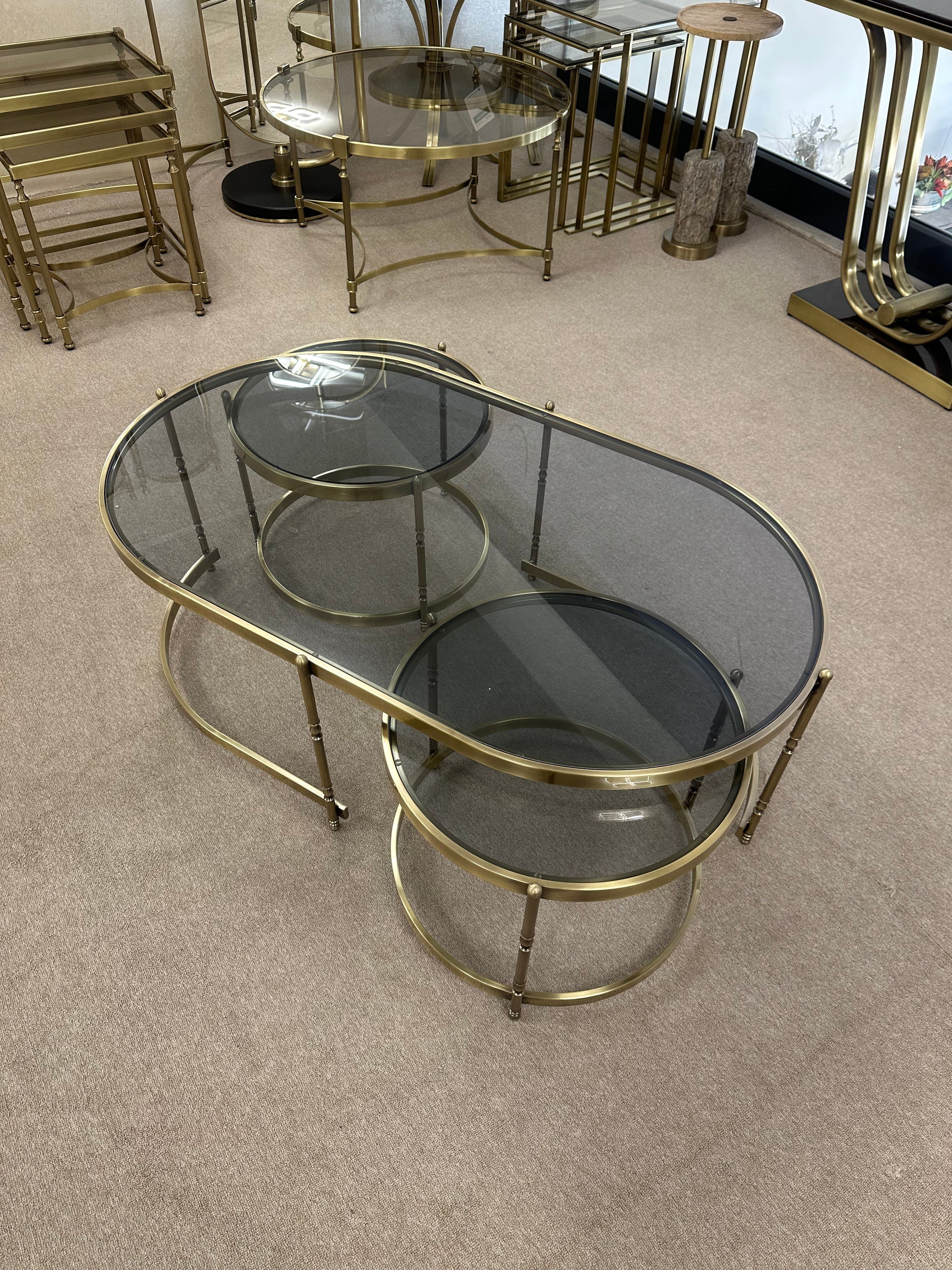 Eskitme Gold Orta Sehpa Seti