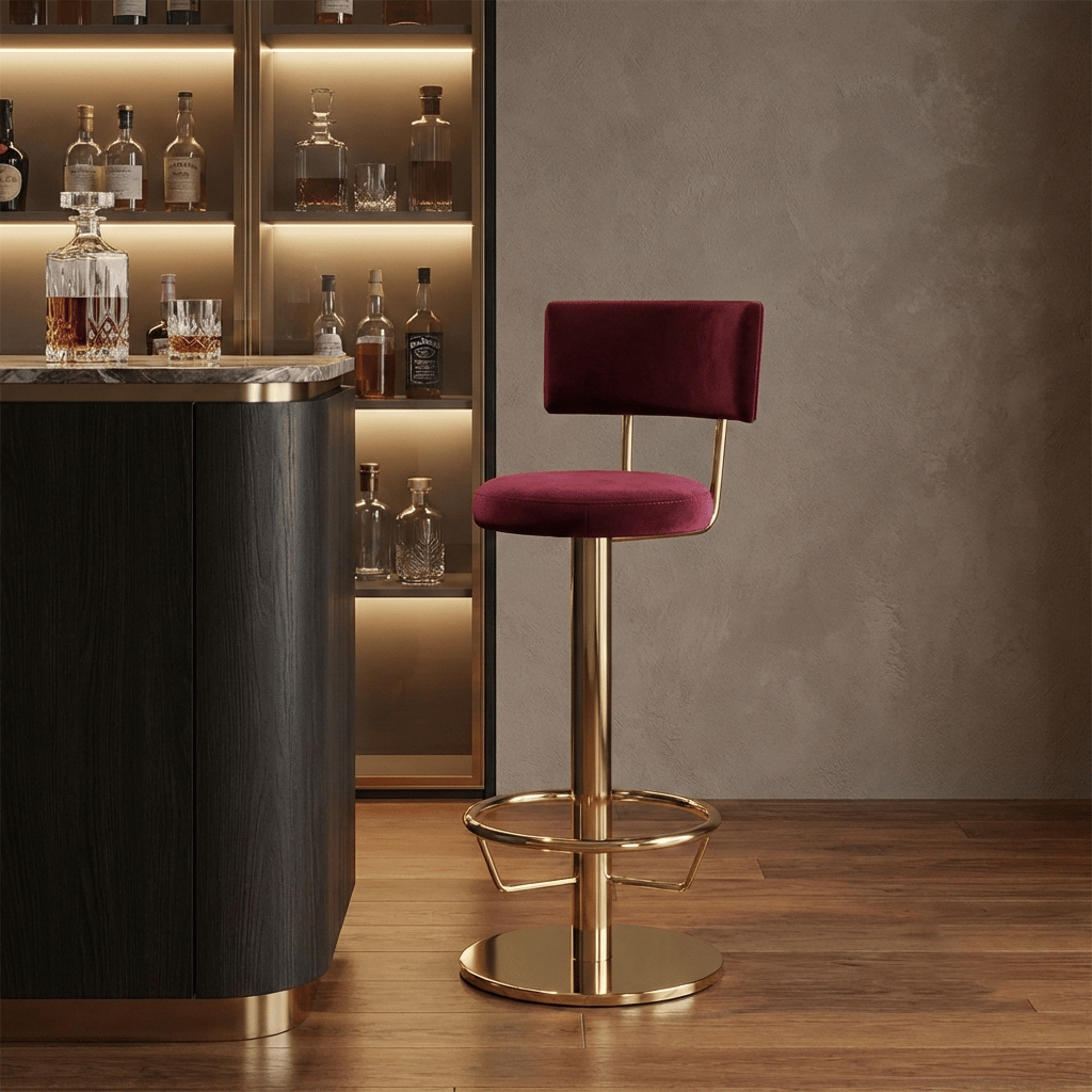 Milano Kadife Bar Sandalyesi