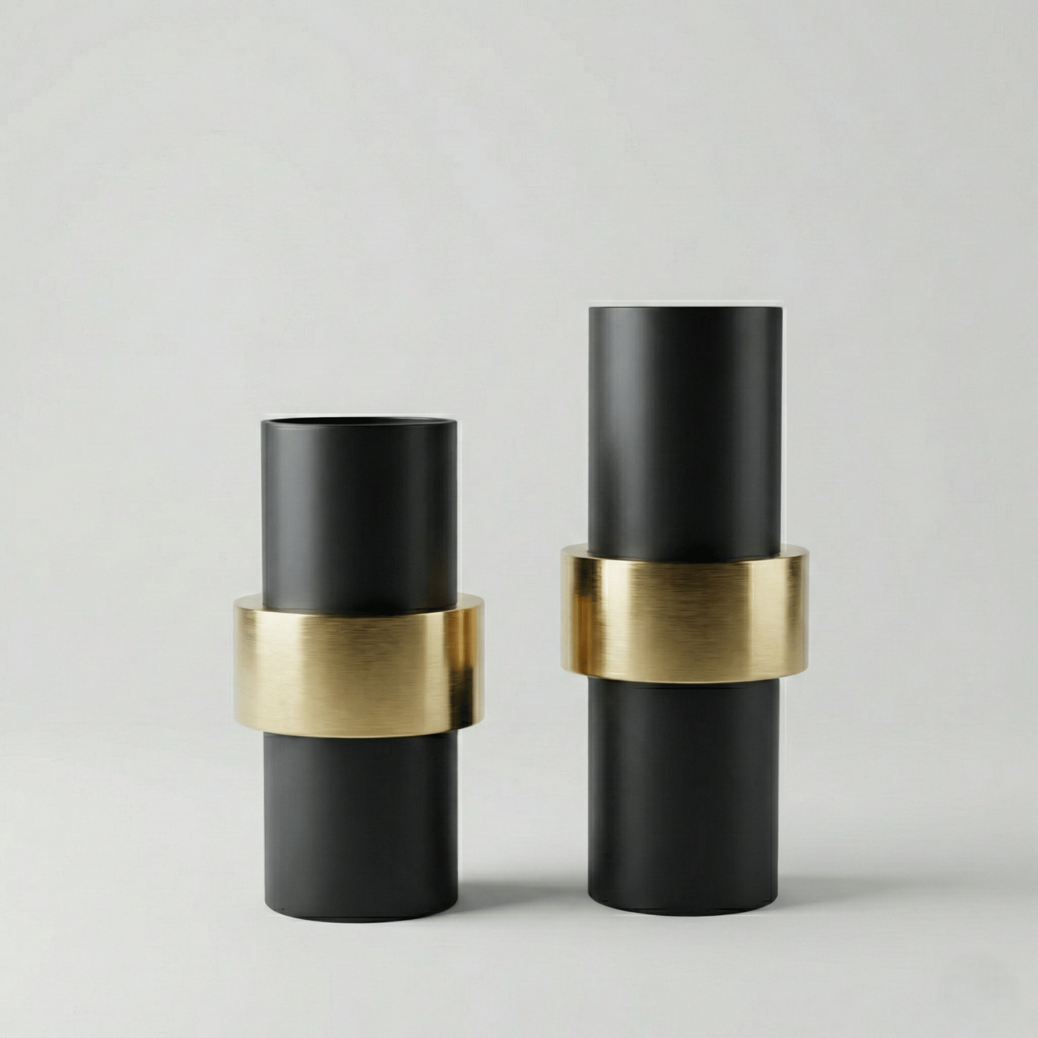 Siyah Gold Silindir Obje Seti