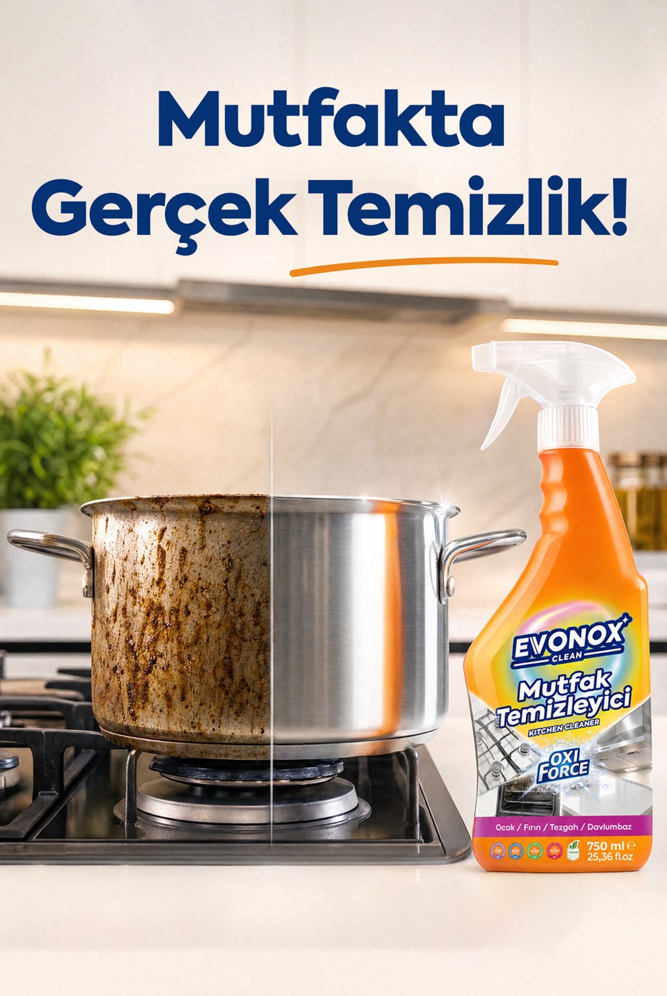 EVONOX OXI FORCE Mutfak Temizleyici 