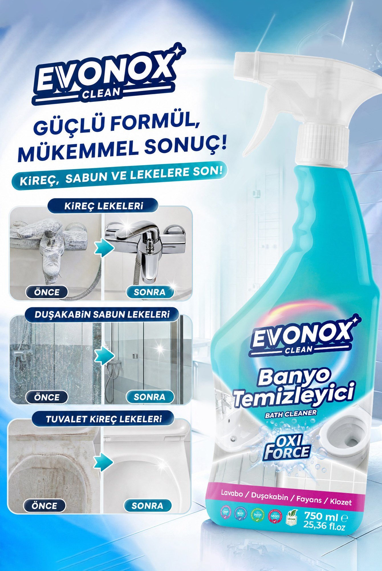OXI FORCE Banyo Temizleyici 