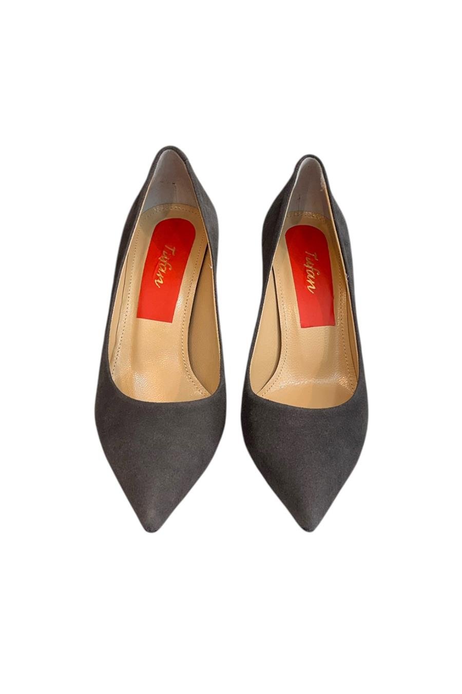 Antrasit Orijinal Süet Deri Stiletteo