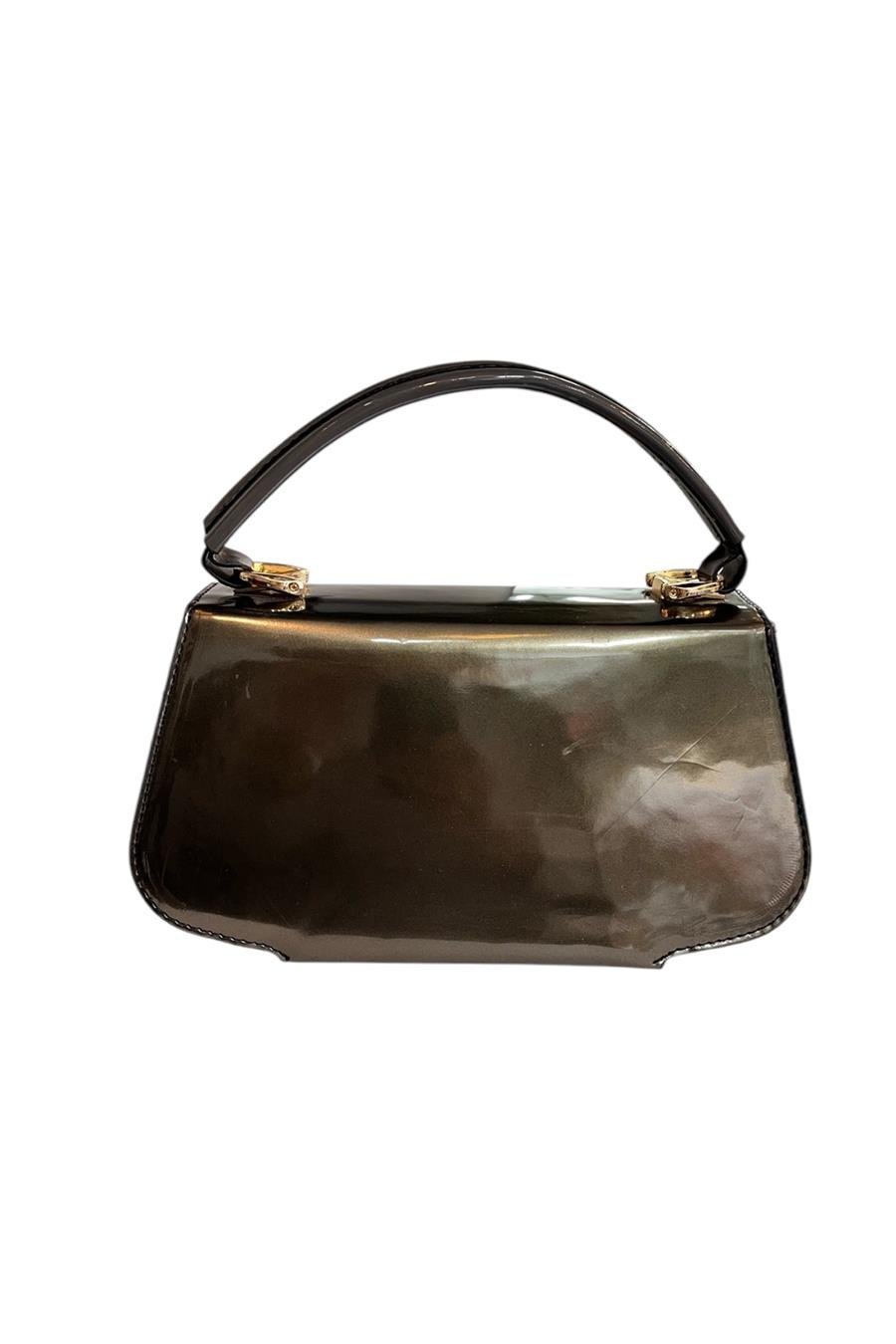 Antrasit Suni Deri 3 Bölmeli El Ve Omuz Çantası