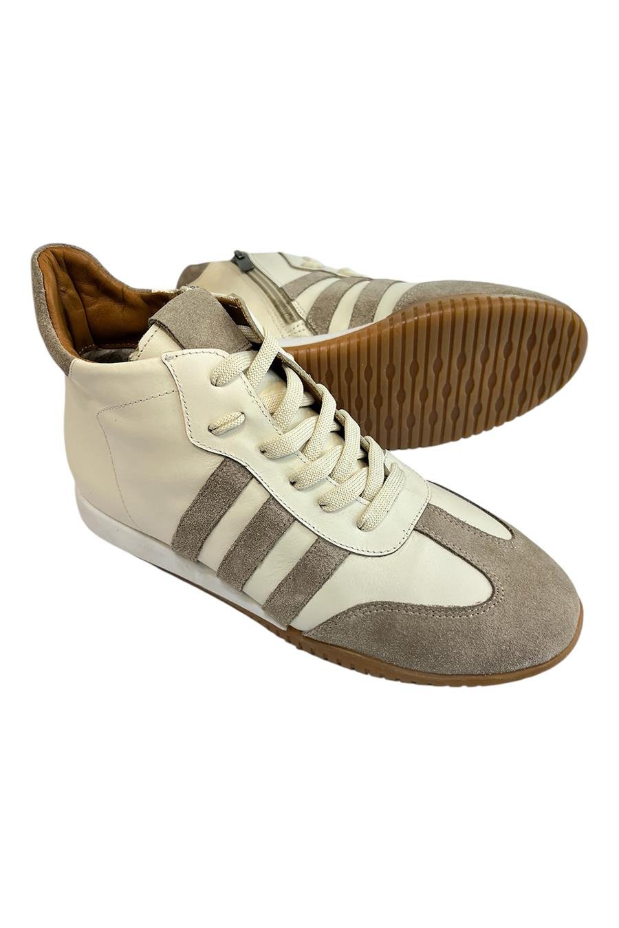 Bej Hakiki  Deri Comfort Taban Bilek Boy Sneaker