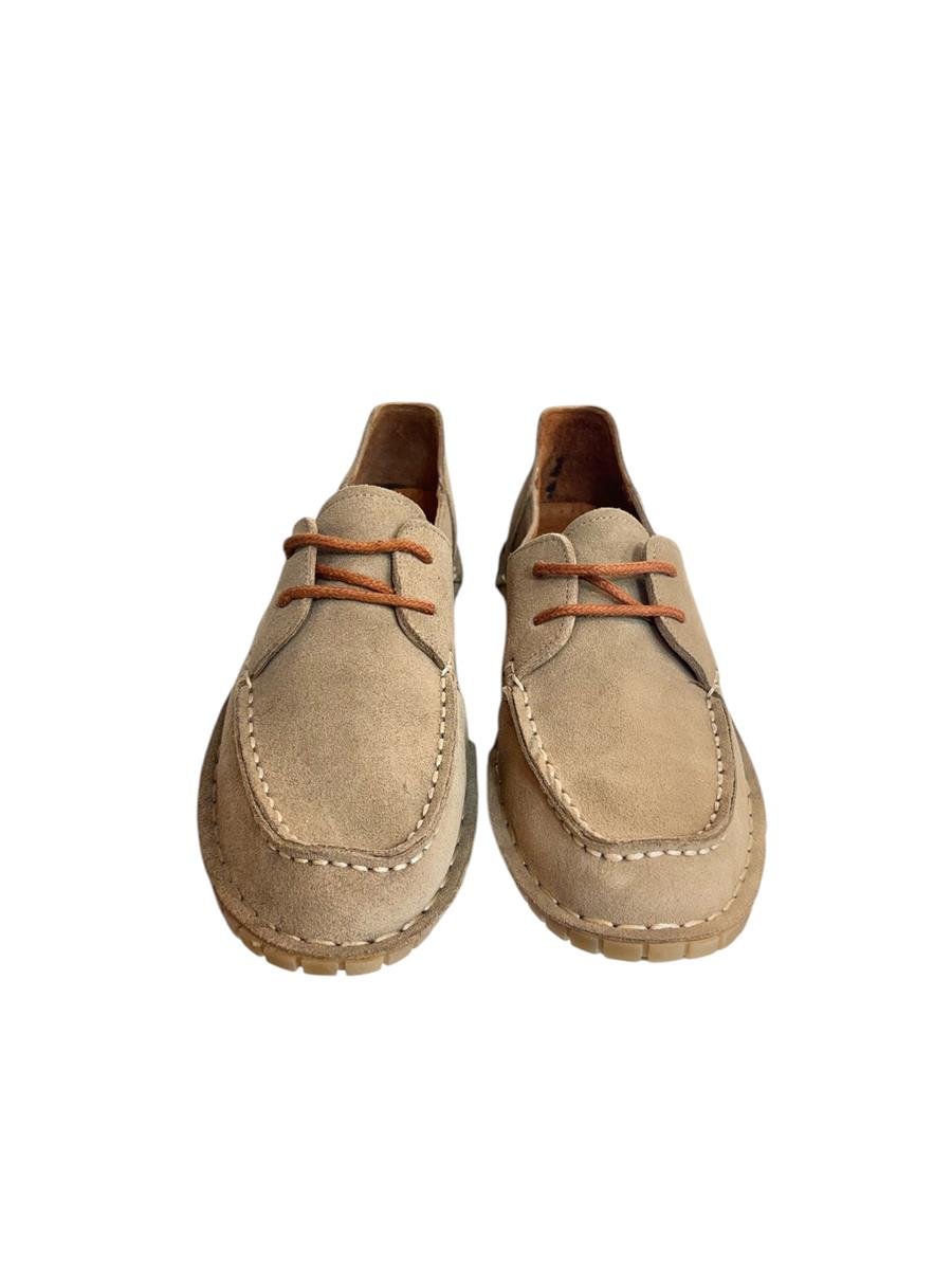 Bej Süet Deri Ortopedik Taban Günlük Ayakkabı