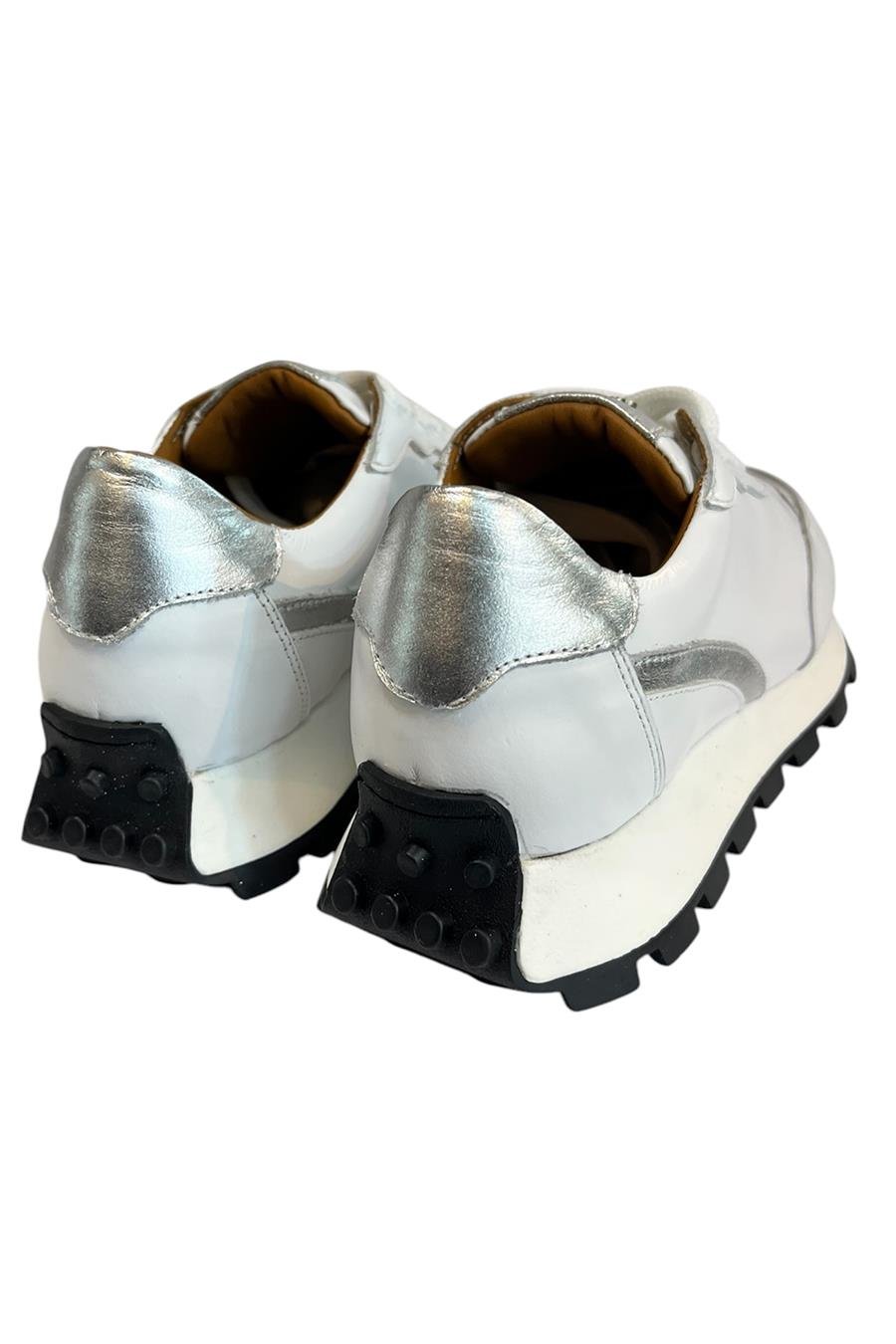 Beyaz Hakiki Deri Comfort Taban Sneaker