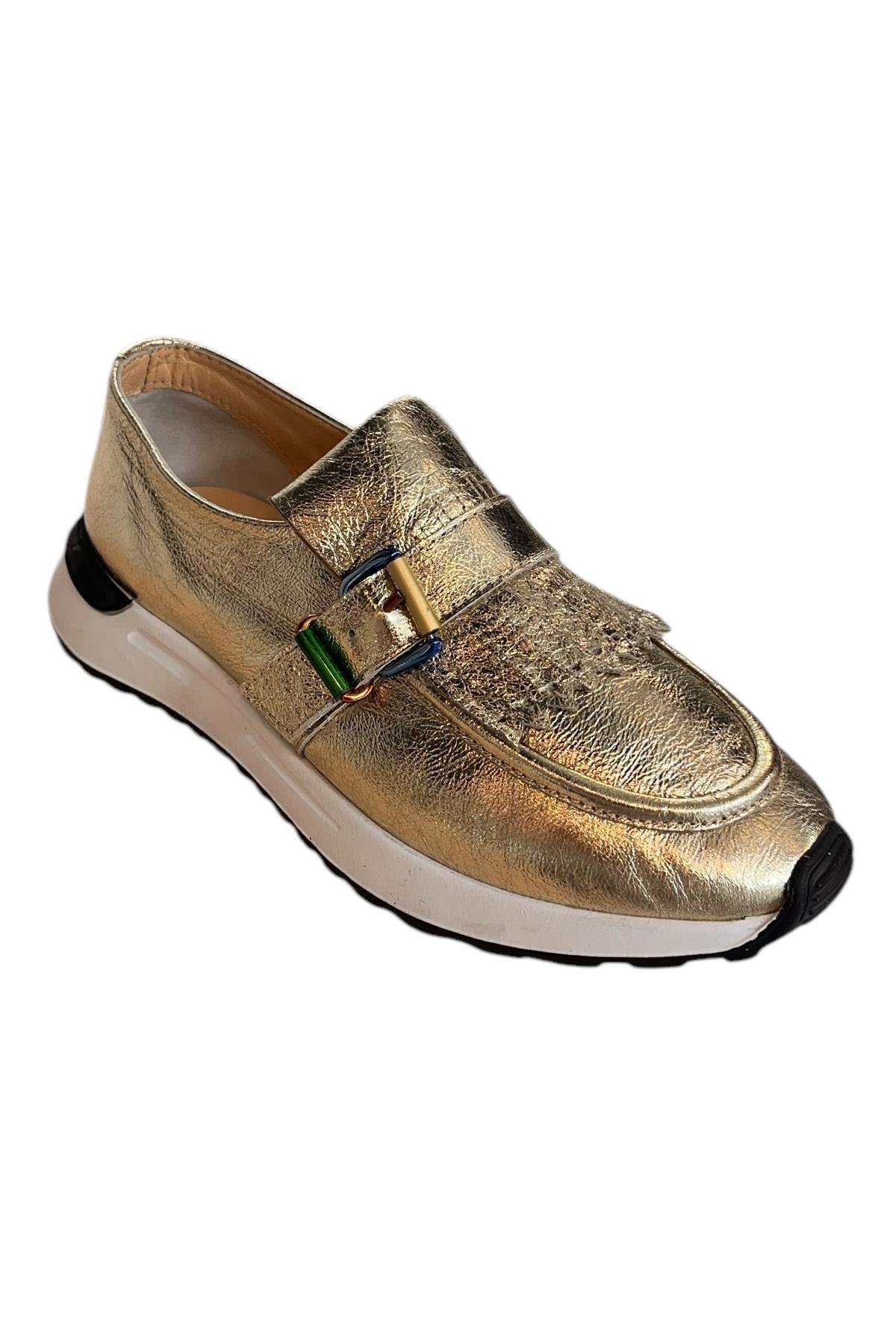 Dore Hakiki Deri Püskül Detay Comfort Sneaker