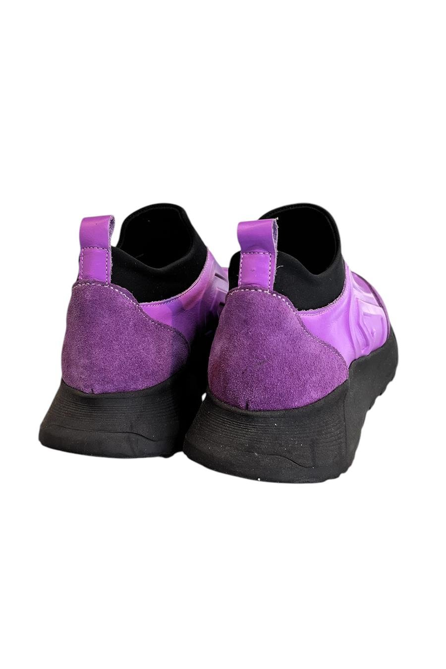 Mor Hakiki Deri Comfort Taban Sneaker