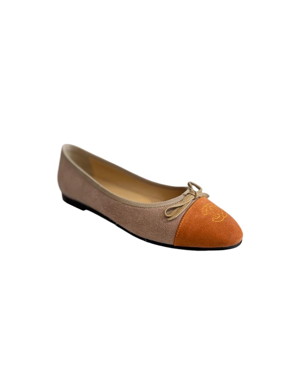 Pudra Hakiki Süet Deri Oranj Burun Babet