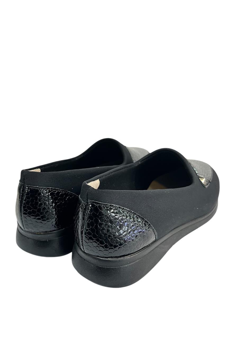 Siyah Hakiki Deri Comfort Taban Günlük Ayakkabı