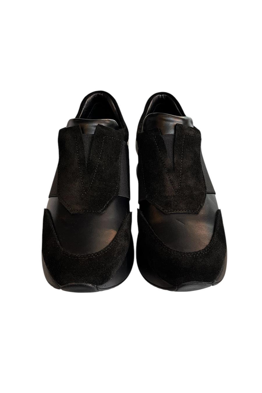 Siyah Hakiki Deri Comfort Taban Sneaker