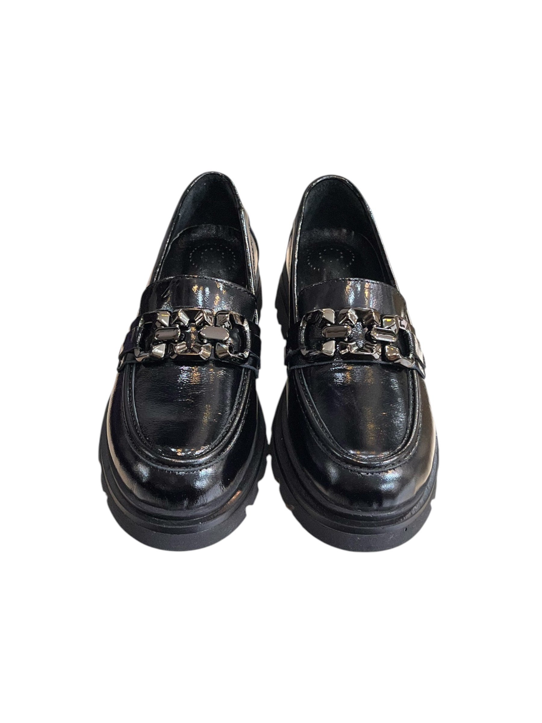Siyah Hakiki Deri Rugan  Comfort Taban  Toka  Detay Loafer