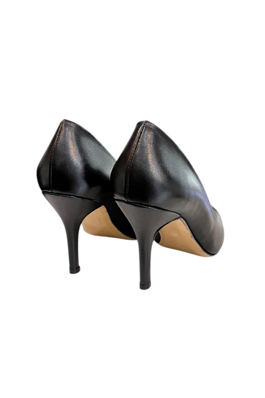 Siyah Hakiki Deri Stiletto