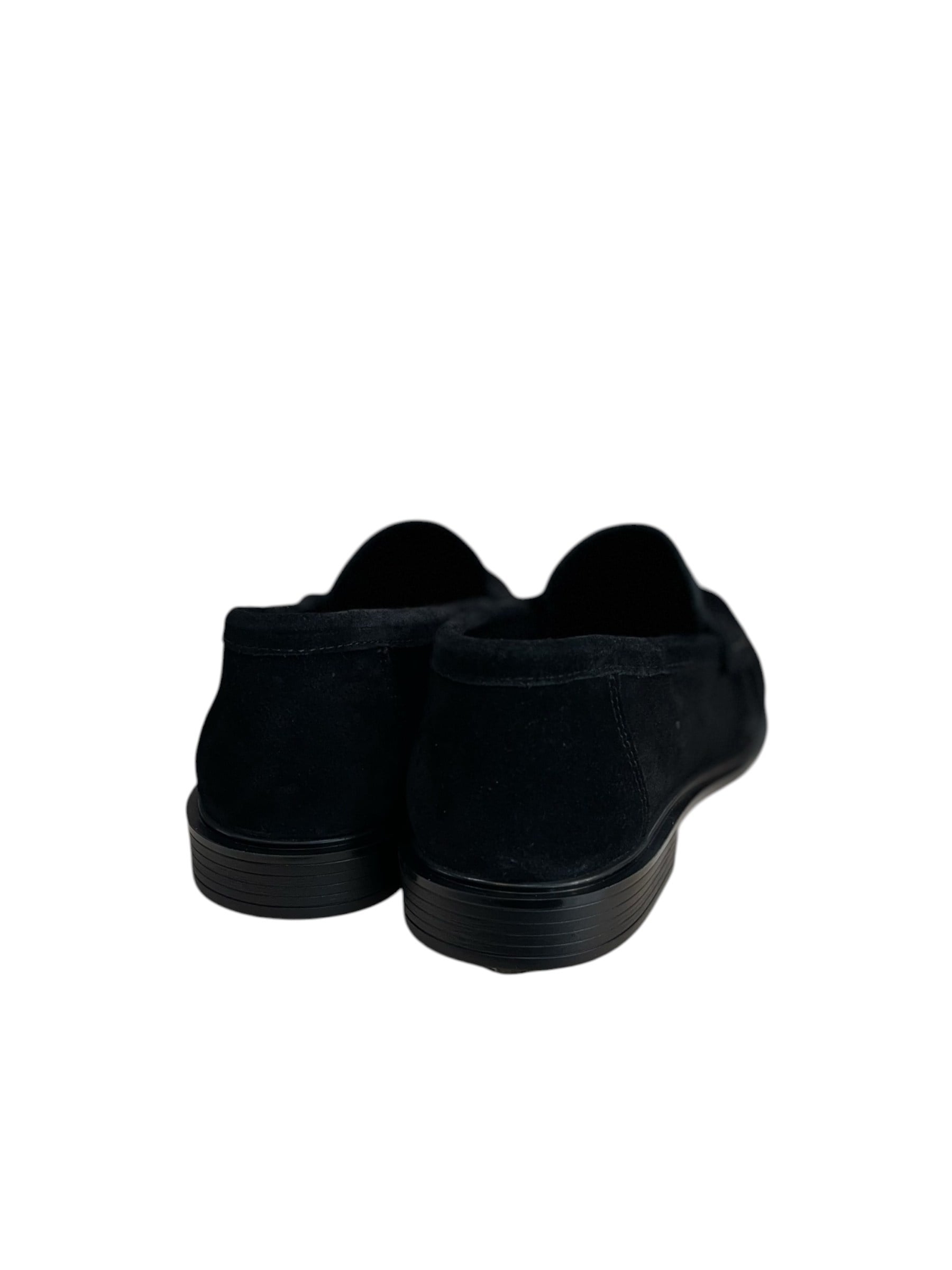 Siyah Hakiki Deri Süet  Comfort  Taban  Loafer