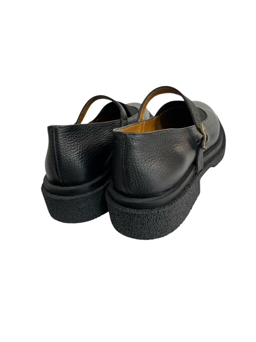 Siyah Hakiki Deri Üst Kısmı Lastikli Babet