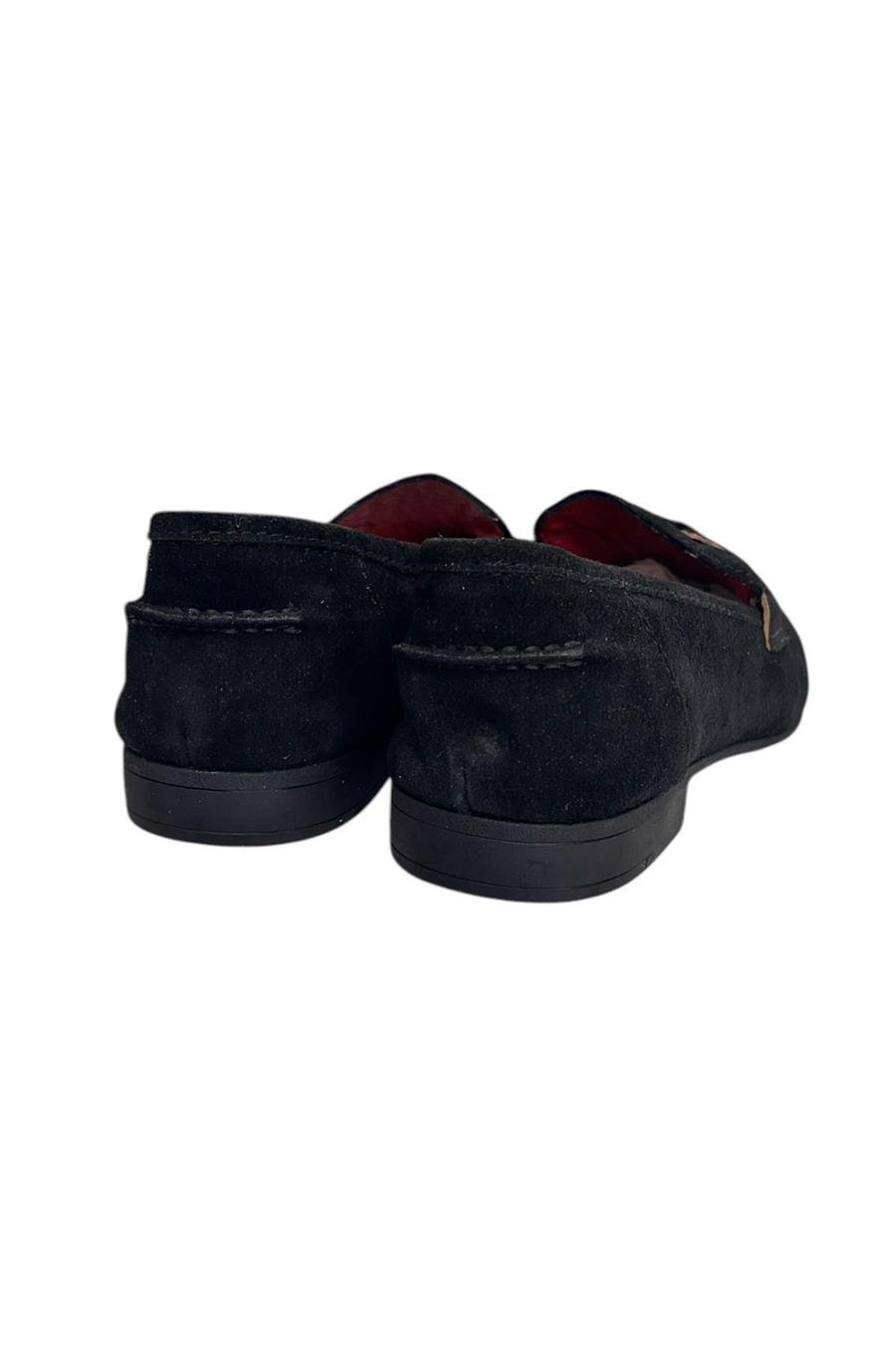 Siyah Hakiki Süet Deri Loafer