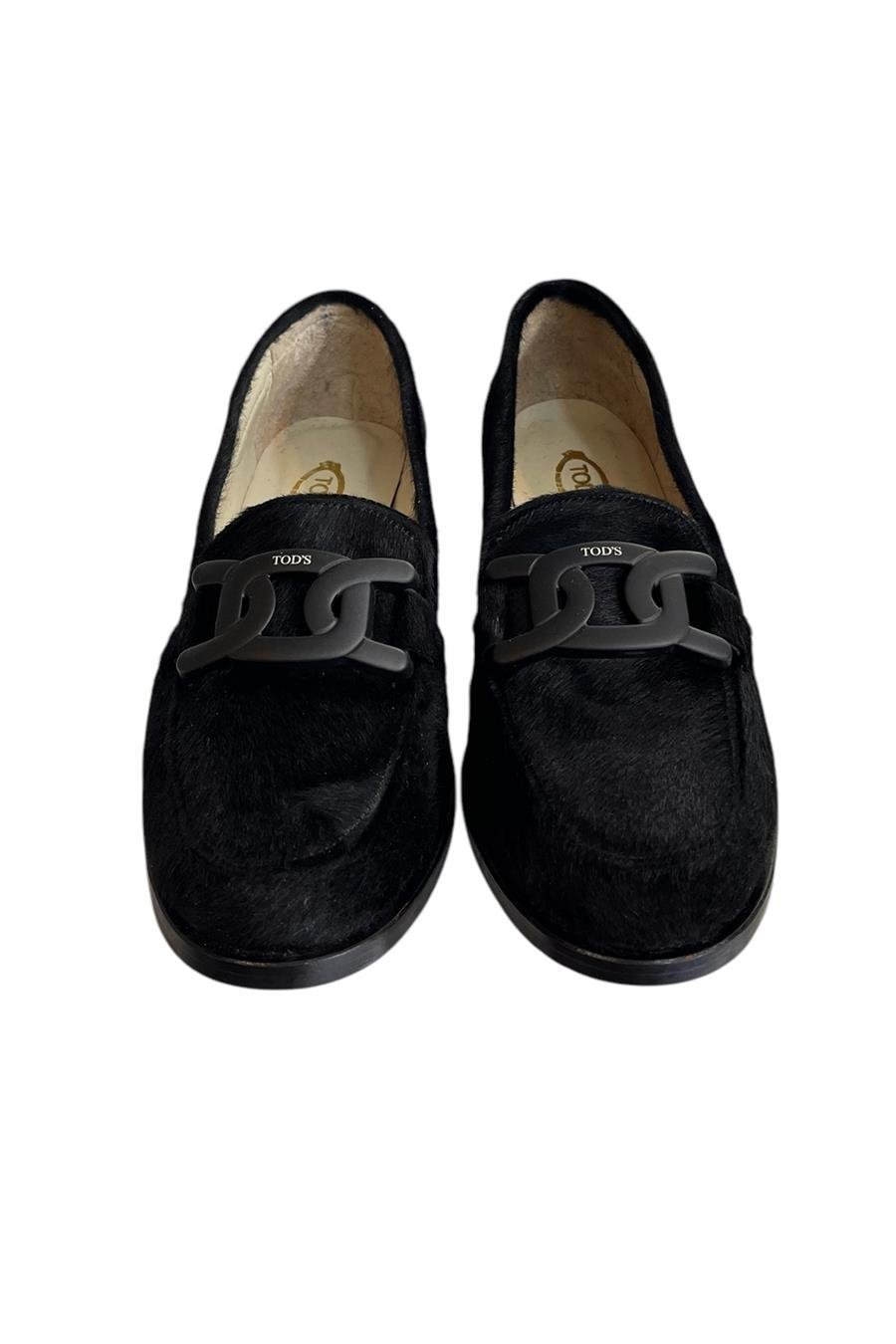 Siyah Hakiki Tay Deri Toka Detay Loafer