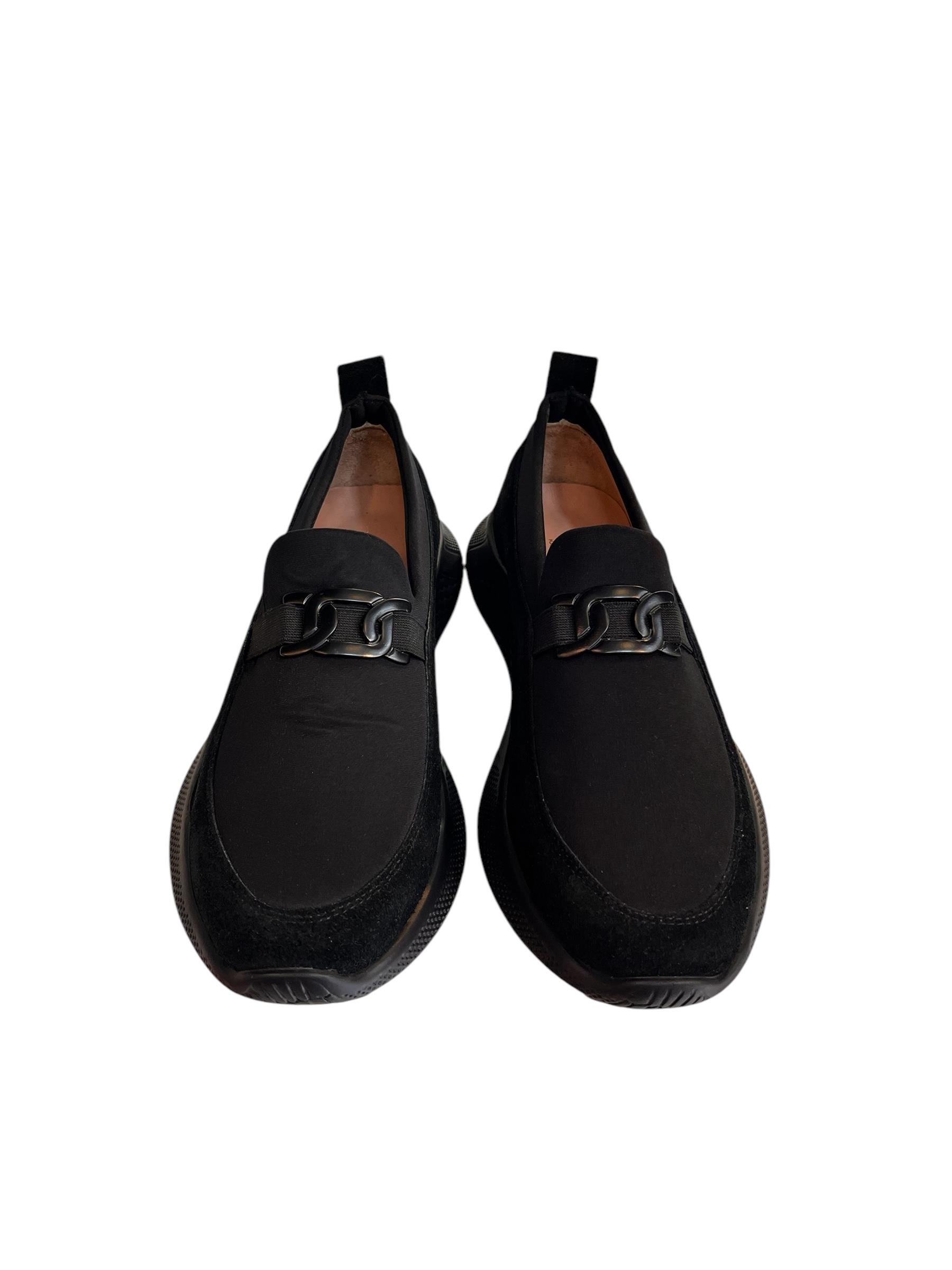 Siyah Süet Hakiki Deri Strech Yüzlü Comfort Sneaker