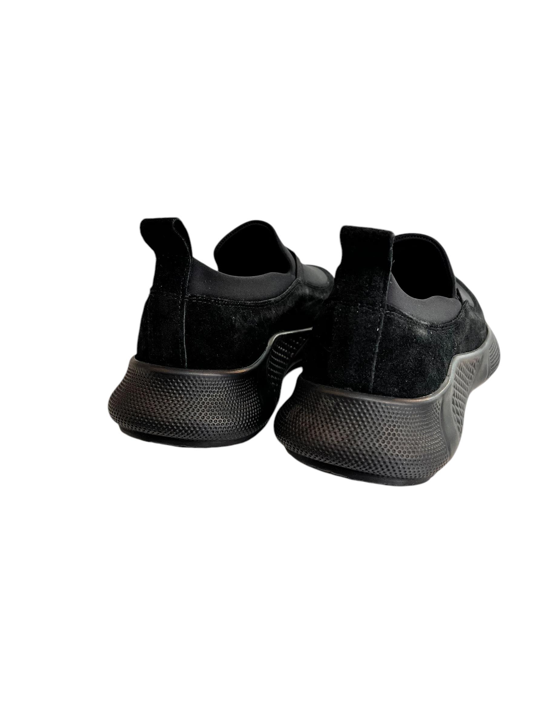 Siyah Süet Hakiki Deri Strech Yüzlü Comfort Sneaker