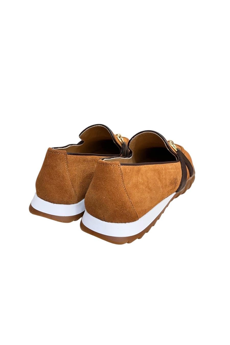 Taba Hakiki Deri Süet Toka Detay Comfort Taban Spor Loafer