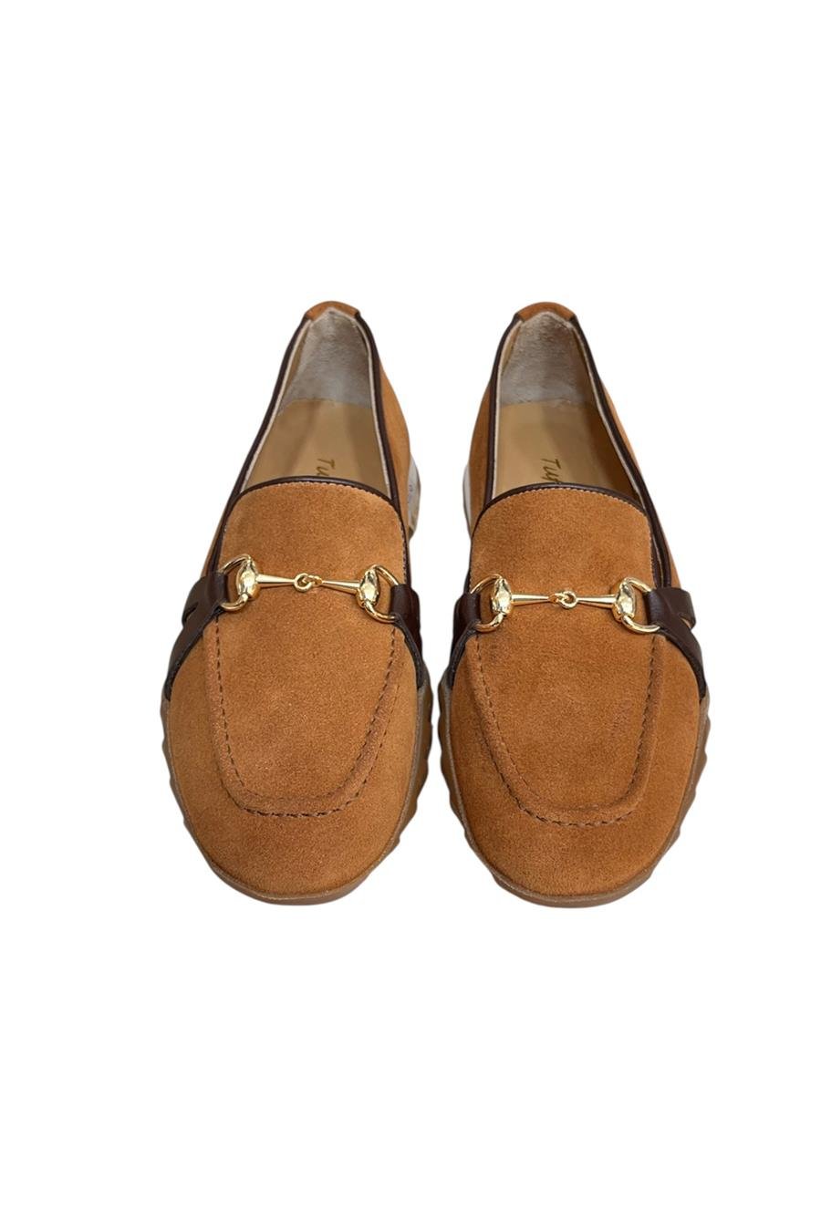 Taba Hakiki Deri Süet Toka Detay Comfort Taban Spor Loafer