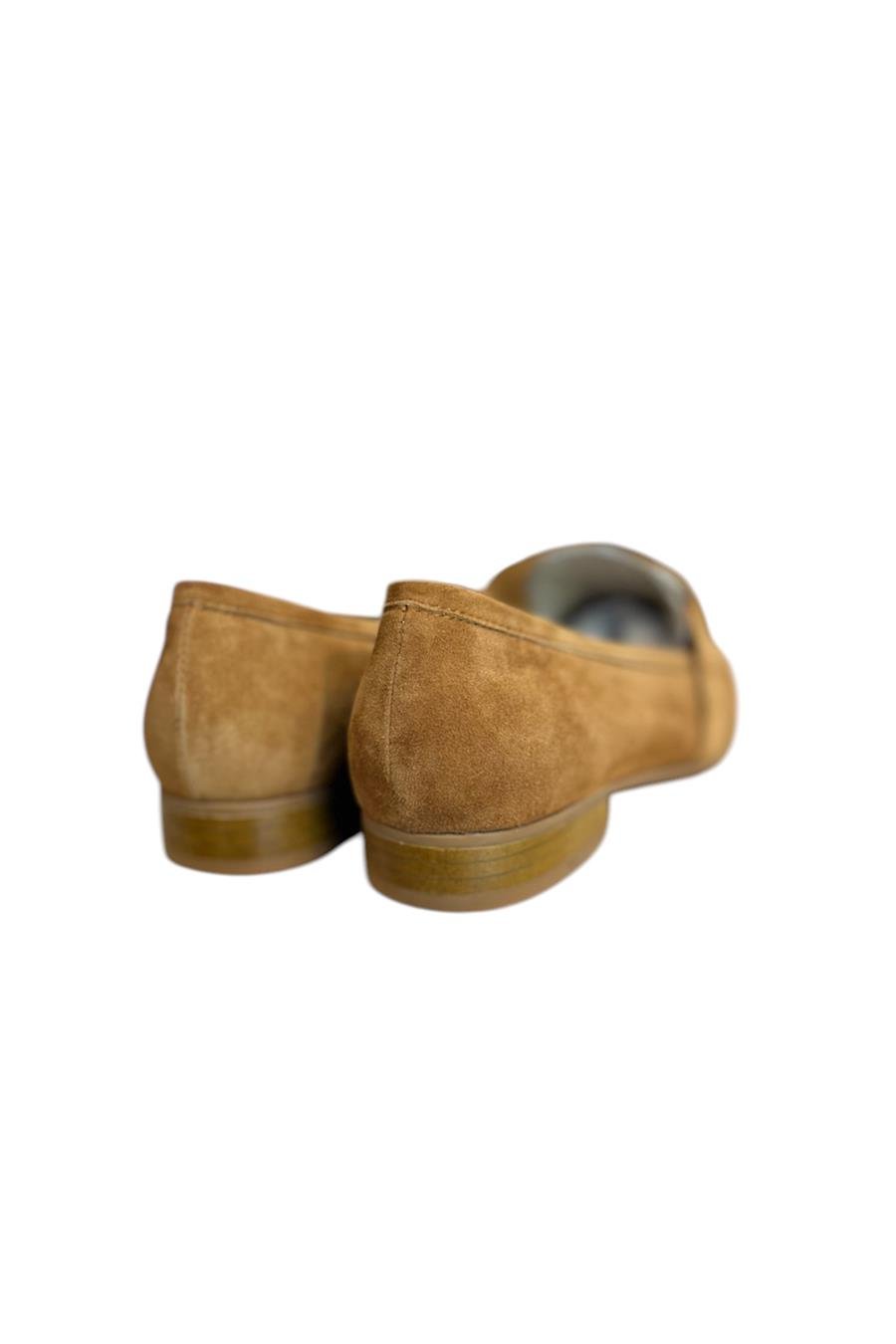 Taba Hakiki Süet Deri Toka Detay Loafer