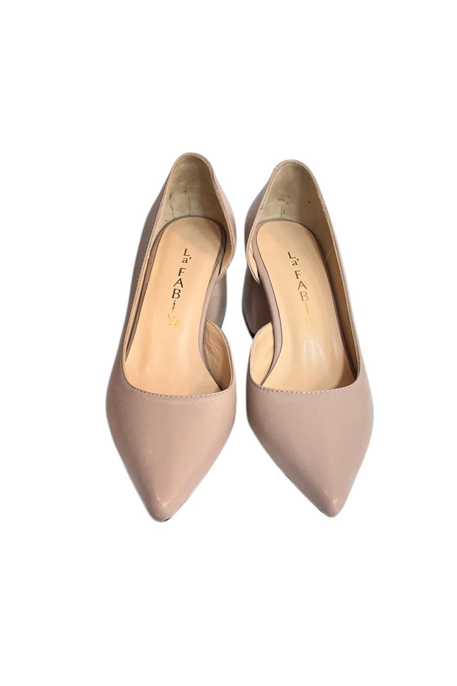 Ten Hakiki Deri Mabeyn Topuklu Ayakkabı