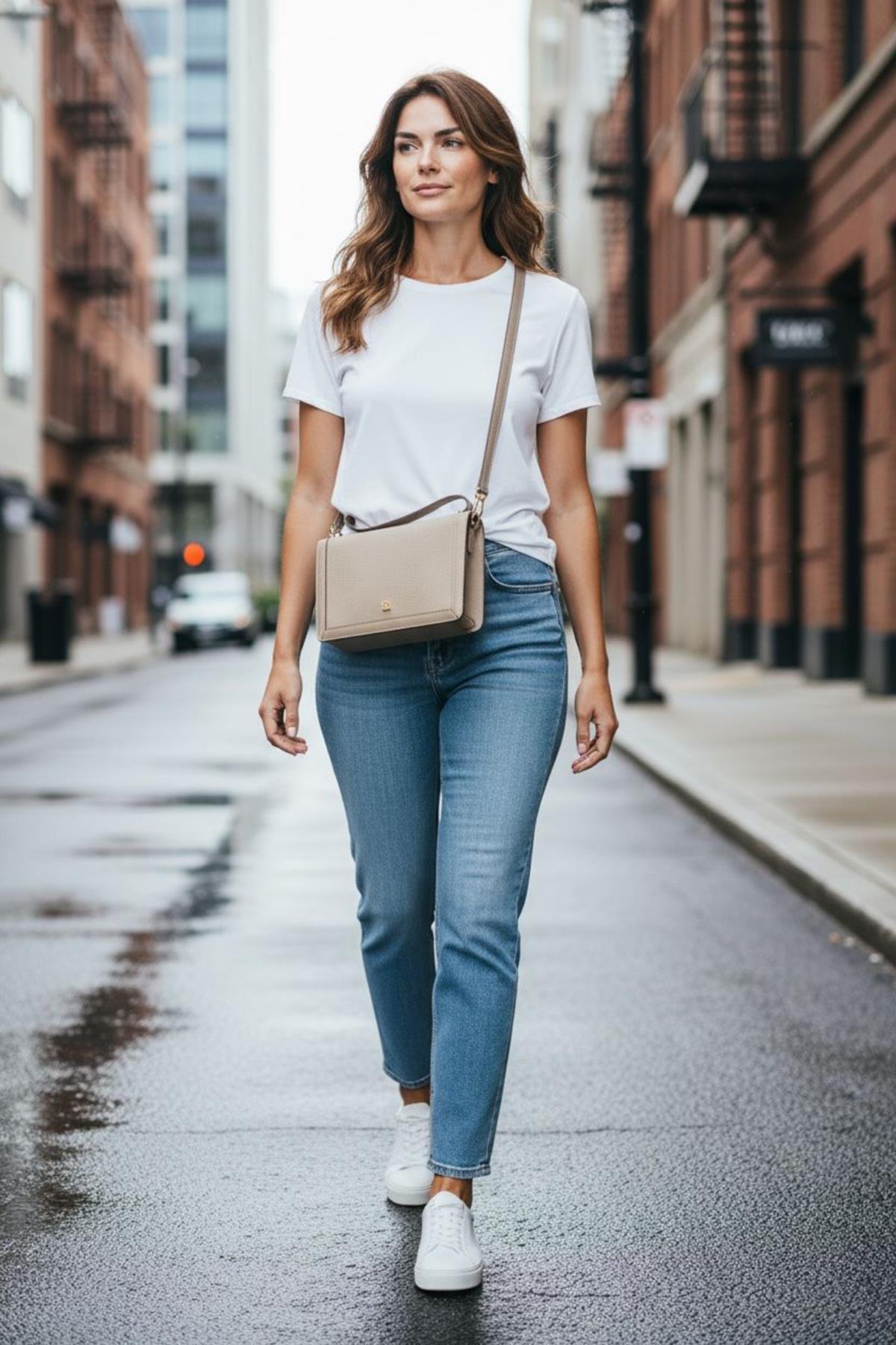 Vizon 2 Bölmeli Vegan Kadın Çapraz Çanta