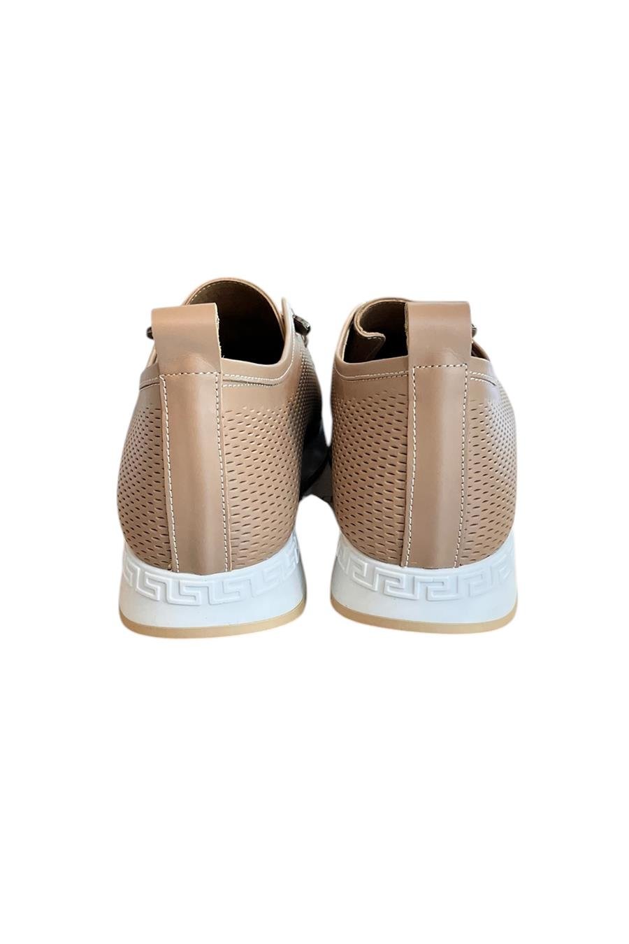 Vizon Hakiki Deri Lastik Bağlı Comfort Taban Günlük Ayakkabı