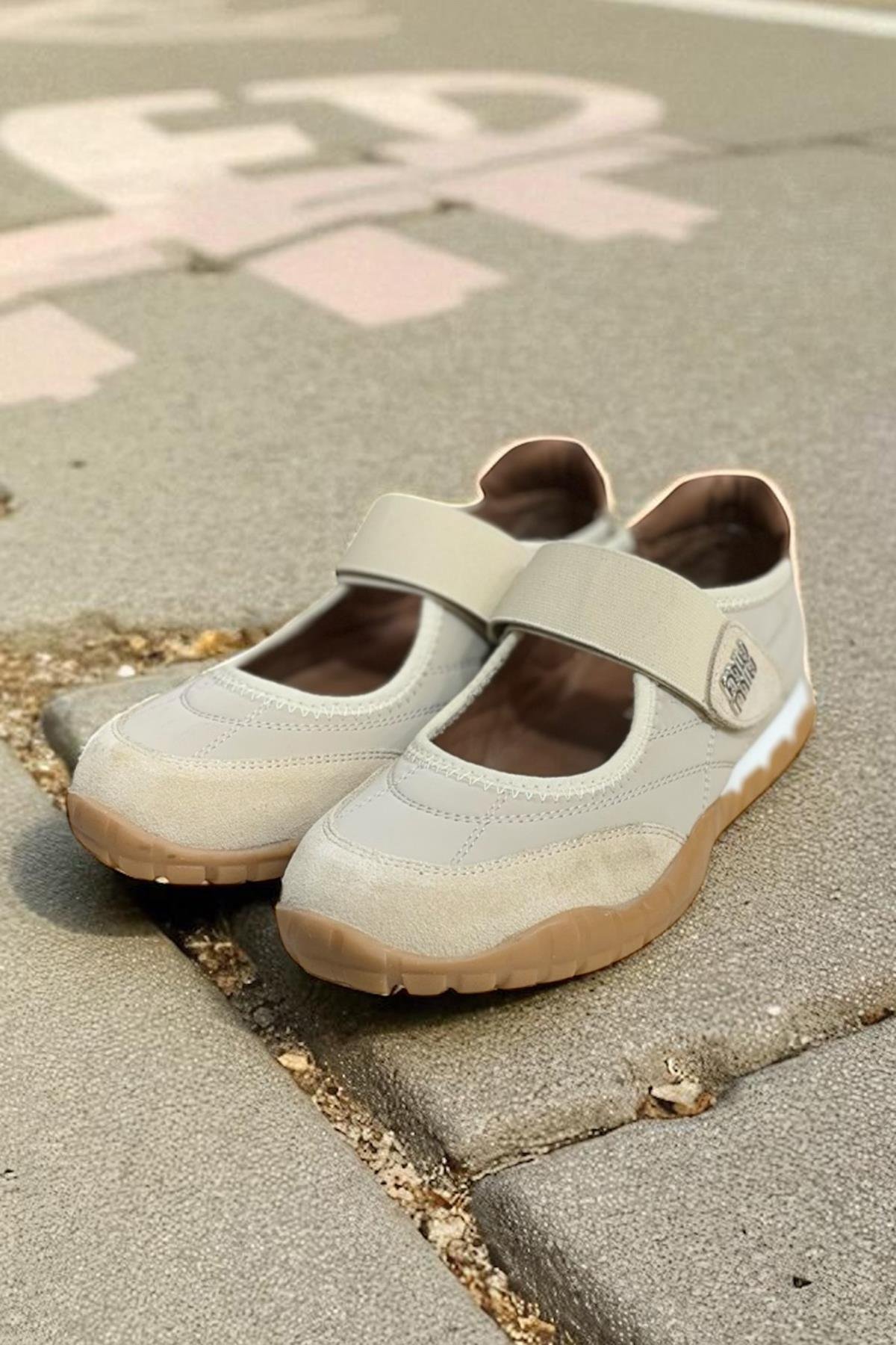 Vizon Hakiki Deri Süet Detaylı Su Geçirmez Kumaş Comfort Sportif Ayakkabı