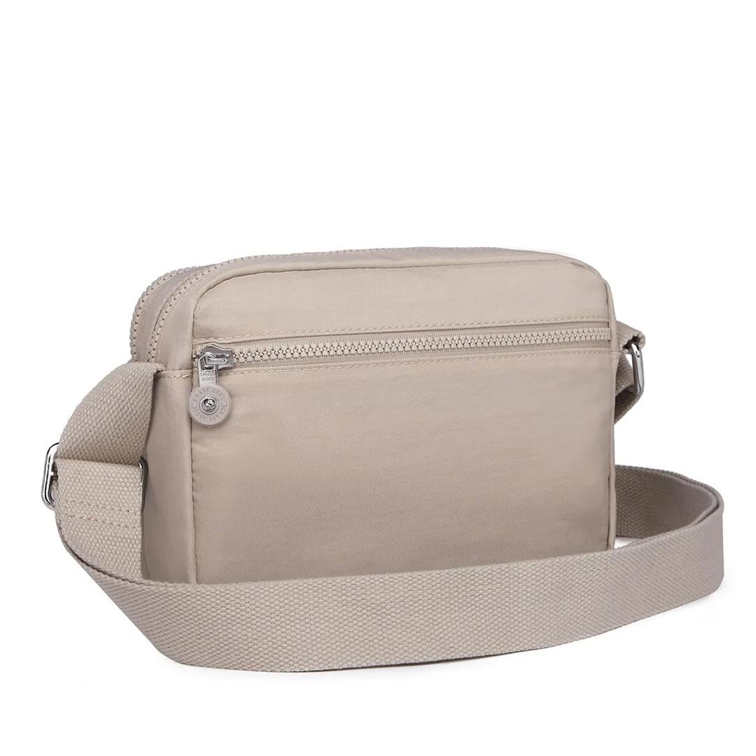 Smart Bags Krinkıl Kumaş Kadın Postacı Çantası BC 3029 - Açık Kahve
