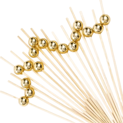 BAMBU KÜRDAN İNCİLİ GOLD 12 CM 12 Lİ