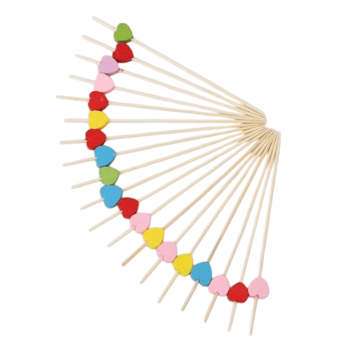 BAMBU RENKLİ KALP KÜRDAN 12 CM 12 Lİ