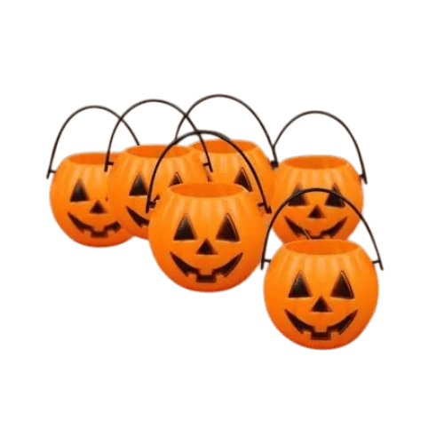 HALLOWEEN BALKABAĞI KOVA 6 CM 6 LI