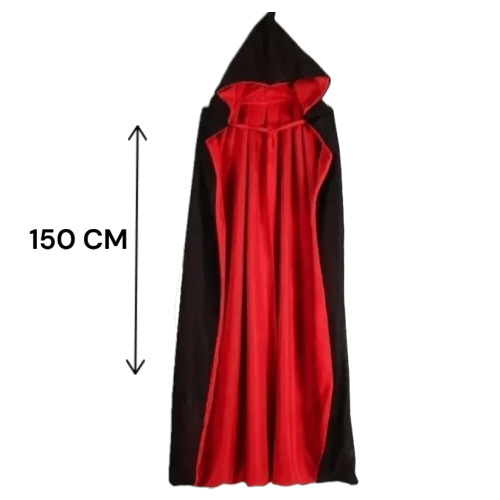 HALLOWEEN PELERİN 150 CM ÇİFT TARAFLI KAPÜŞONLU