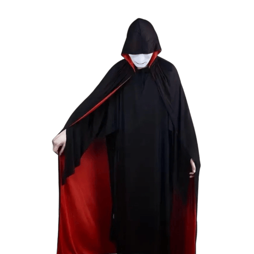 HALLOWEEN PELERİN 150 CM ÇİFT TARAFLI KAPÜŞONLU