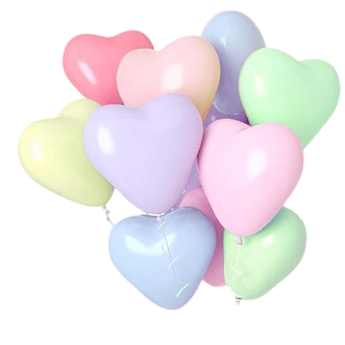 KALP BALON PASTEL KARIŞIK RENK 7 Lİ 12 INCH