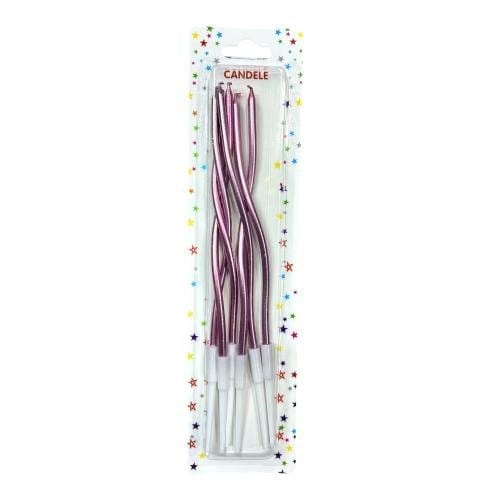 KIVRIMLI SPİRAL MUM ALTLIKLI ROSE 6 LI