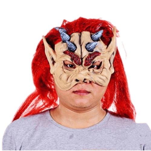 LATEKS YARIM YÜZ MASKE SAÇLI HOBBİT
